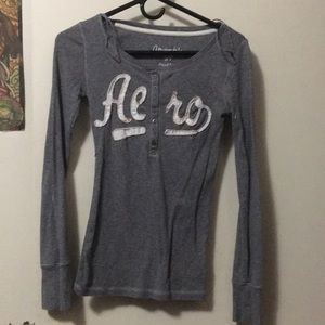 Grey Long-sleeved Aeropostale shirt